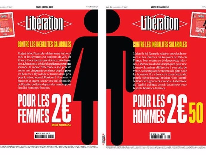 Portada del diario 'Libération' el 8M