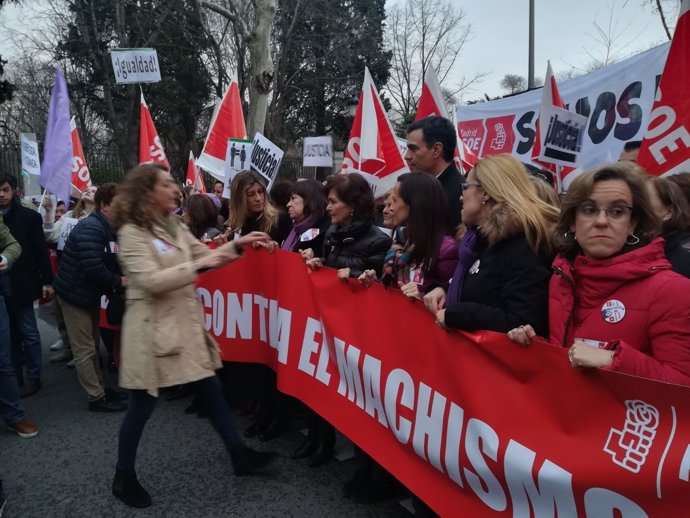 Pedro Sánchez en el 8M