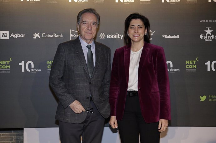 Iñaki Gabilondo junto a Maria Lluïsa Martínez-Gistau en Netcom 2018