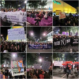Imágenes de la manifestación convocada por el Movimiento Feminsita