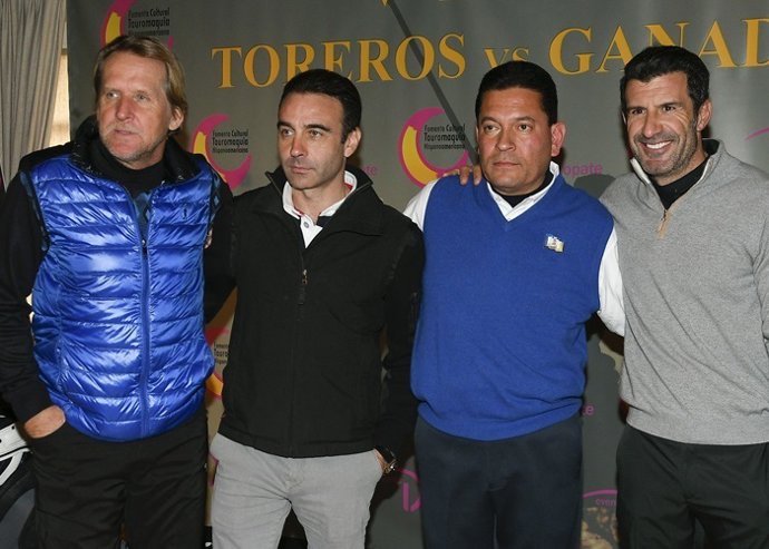 Bernd Schuster, Enrique Ponce y Luis Figo