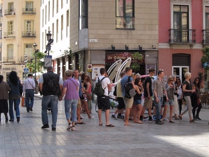 Turistas en Málaga