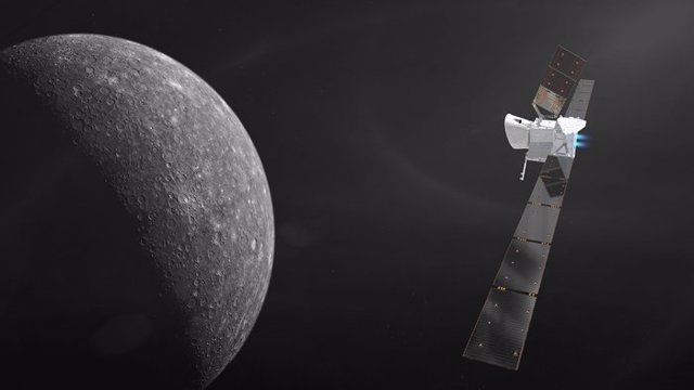 BepiColombo aproximándose a Mercurio