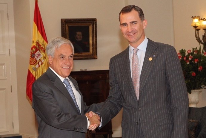El Príncipe y Sebastián Piñera en 2014