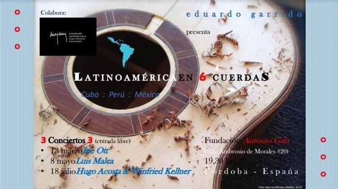 Cartel del ciclo 'Latinoamérica en 6 cuerdas'