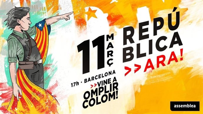 Cartell de la manifestació de l'ANC de el 11 de març