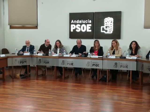 Reunión de la Ejectutiva del PSOE-A, presidida por Susana Díaz