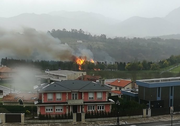 Incendio en Montecerrao