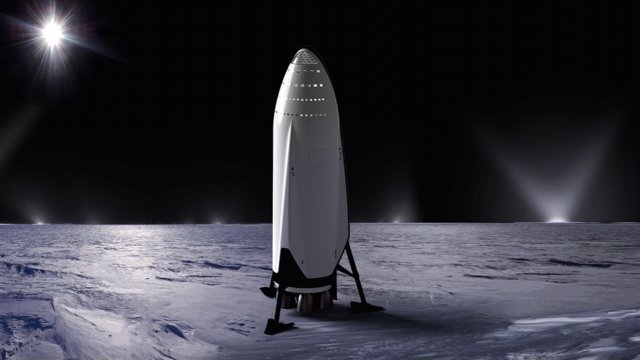 Recreación de prototipo de nave de la misión a Marte de Space X