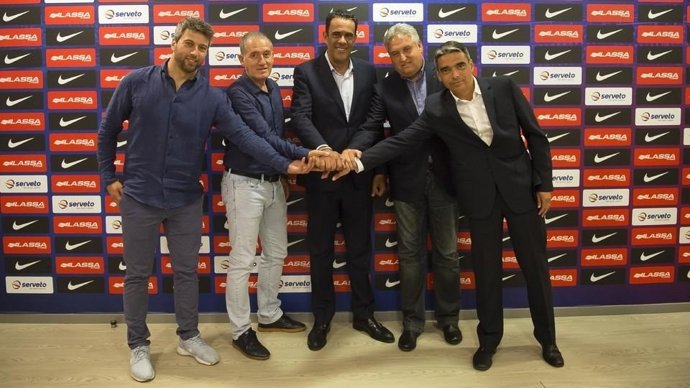 Barcelona fútbol sala Andreu Plaza Albert Soler Txus Lahoz J. Ramón Vidal-Abarca