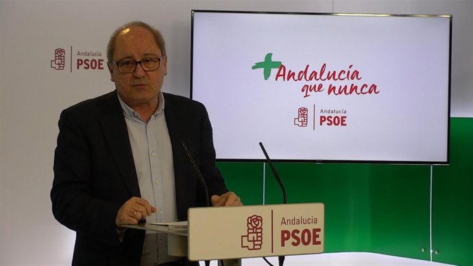 El secretario de Organización del PSOE-A, Juan Cornejo, este lunes 