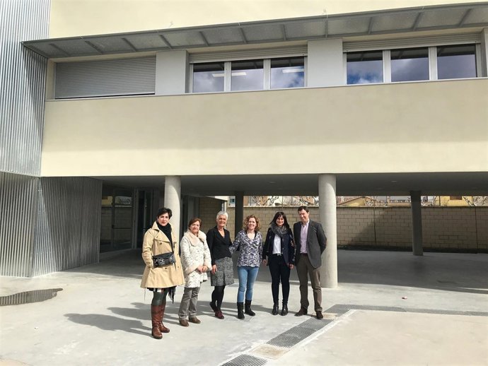 María Solana visita el instituto de Cintruénigo.