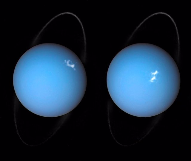 Auroras en Urano captadas por el Hubble