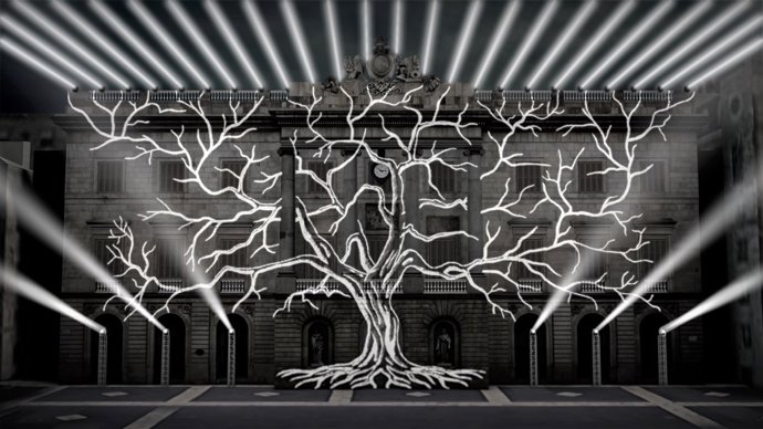 Xavier Bové projecta una instal·lació de 'videomapping' a Barcelona