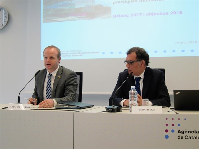 Albert Castellanos (secr.Hacienda Generalitat) Eduard Vilà (dtor.ATC)