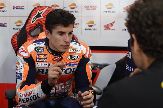 Marc Márquez en su box