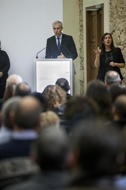 El conselleiro Francisco Conde participa en un acto de economía social