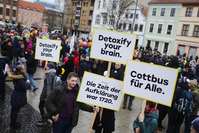 Foto de archivo de una manifestación contra la discriminación en Alemania