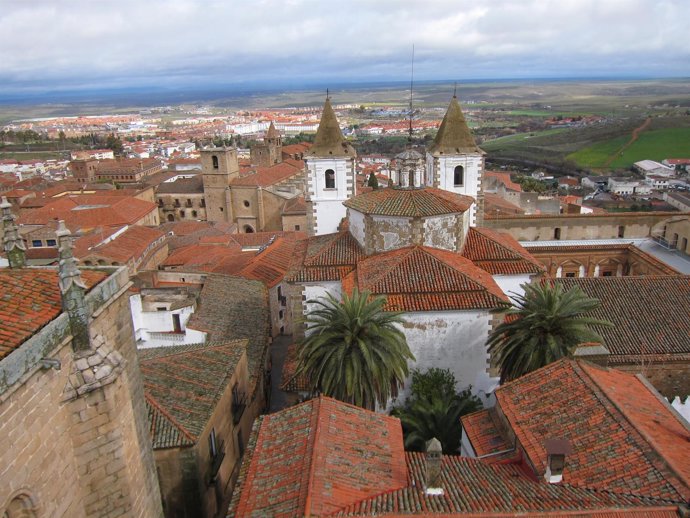 Vista de Cáceres desde la Torre de las Cigüeñas                     