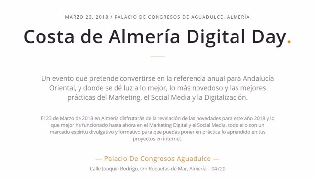Evento Costa de Almería Digital Day 