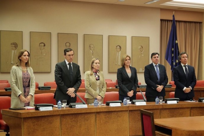 Cospedal en una reunión del Grupo Popular en el Congreso