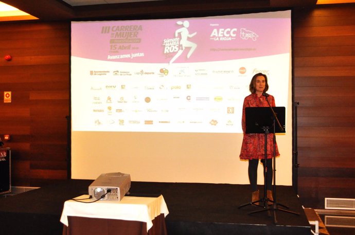 Gamarra en la presentación de la Carrera de la Mujer en Logroño