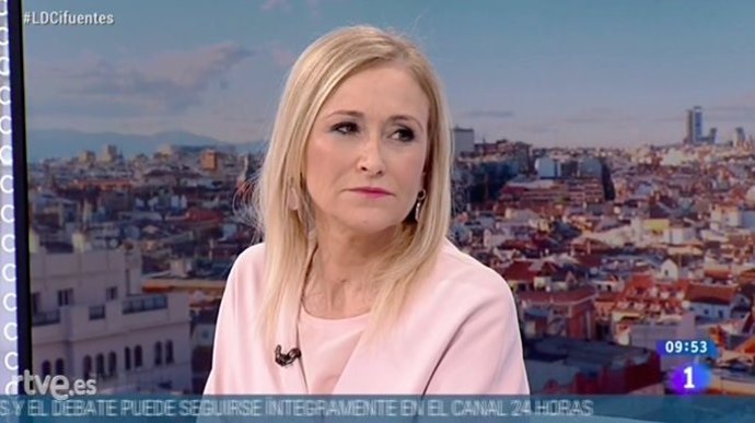 Cristina Cifuentes en una entrevista en TVE