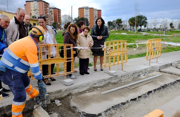 Obras de accesibilidad en el barrio Los Portuarios de Santander