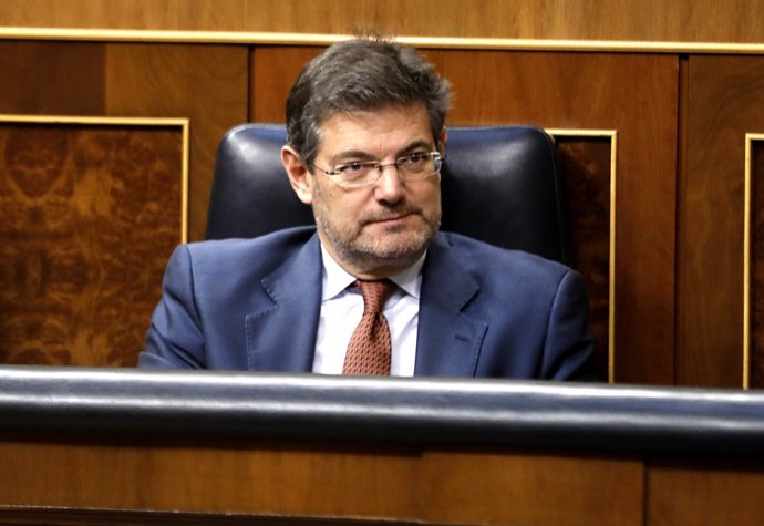 El nuevo ministro de Justicia, Rafael Catalá, en el pleno del Congreso