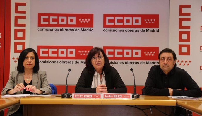 Rueda de prensa de CCOO sobre la situación de investigadores de biomedicina