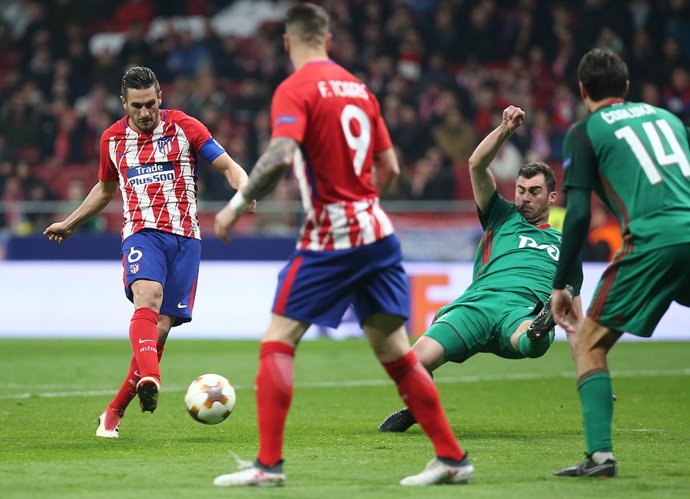 Koke marca en el Atlético - Lokomotiv