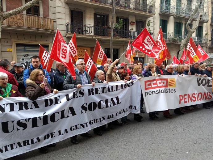 Concentración en Barcelona para reclamar pensiones dignas