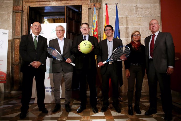 Presentación de los cuartos de la Copa Davis en València