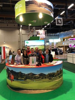 Stand de la Región durante la feria ‘Goexpo Golf’ de Helsinki