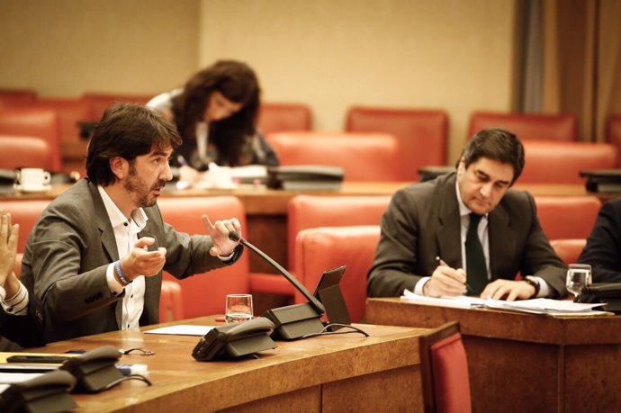 Sergio del Campo (Cs) y José Ignacio Echániz (PP) en la Comisión de Empleo