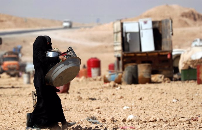 Mujeres desplazadas en Siria