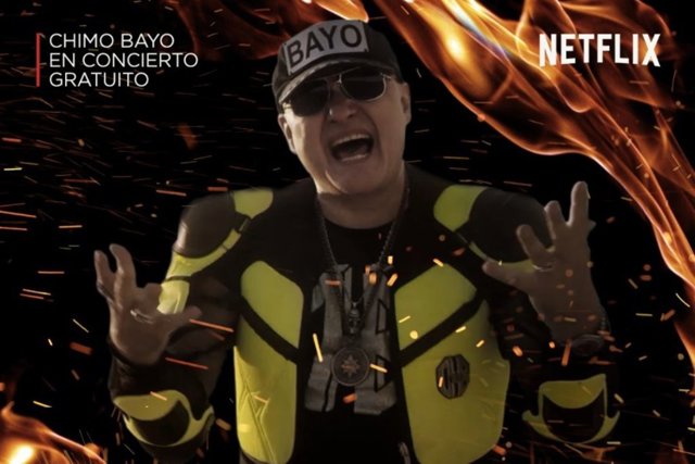Cartel de la actuación de Chimo Bayo 