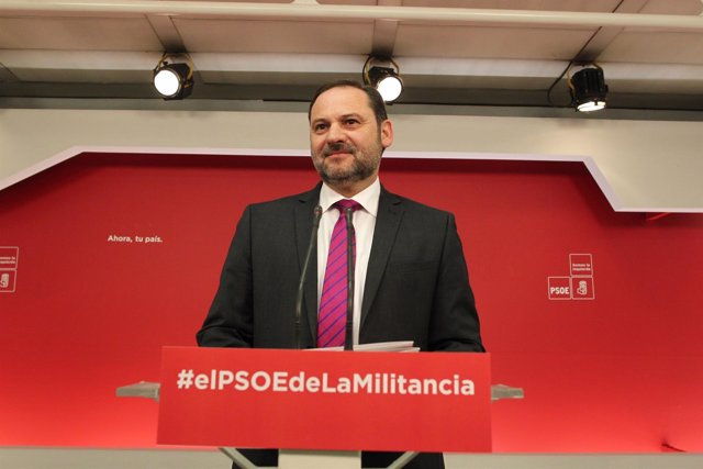 Rueda de prensa de José Luis Ábalos en la sede del PSOE