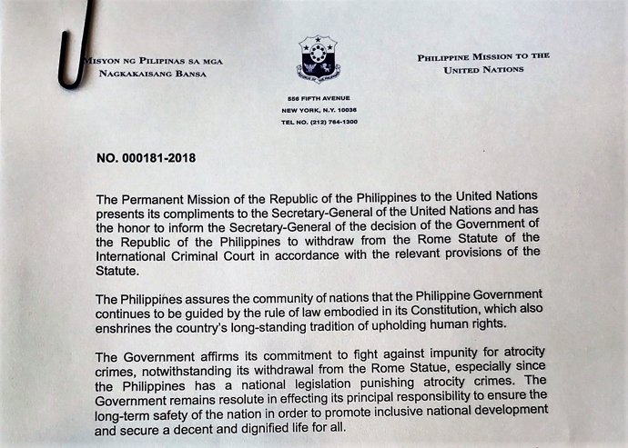 Notificación Filipinas TPI 