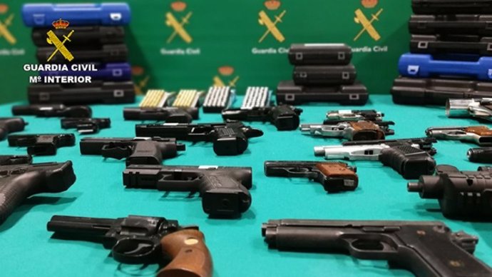 Armas incautadas en la Operación 'Benjamín'