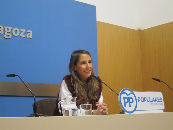 La concejal del PP, María Navarro, en rueda de prensa este viernes 