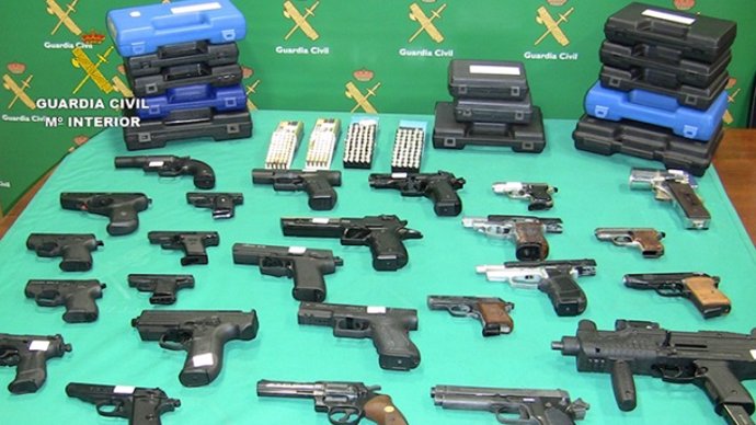 Armas intervidas na Operación Benxamín