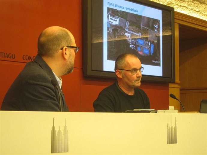 O alcalde de Santiago, Martiño Noriega, e Xan Duro presentan proxecto Edar