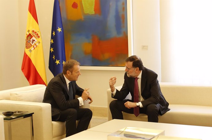 Rajoy recibe a Donald Tusk, presidente del Consejo Europeo