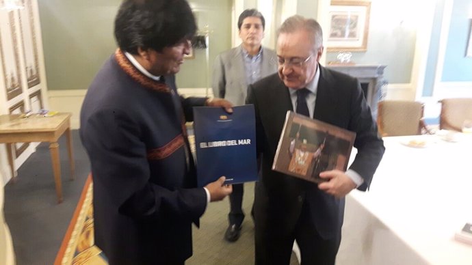 Evo Morales y Florentino Pérez