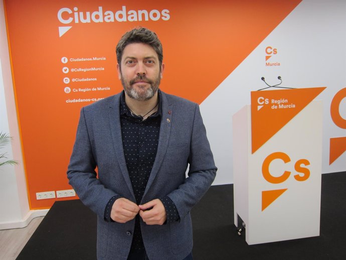 El portavoz regional de Ciudadanos, Miguel Sánchez                        