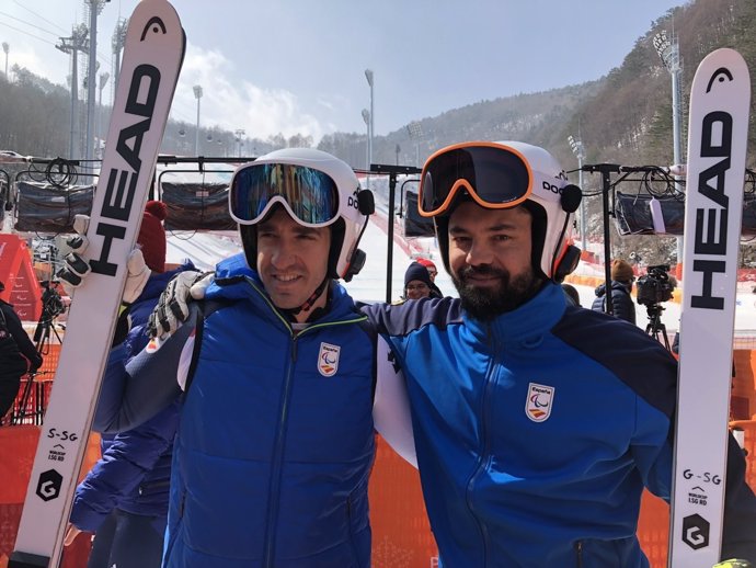 Jon Santacana y su guía Miguel Galindo Juegos Paralímpicos Invierno PyeongChang