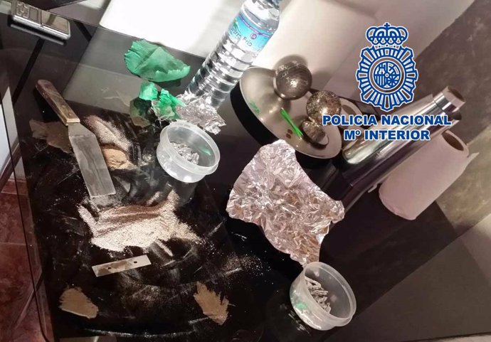 Droga intervenida por la Policía Nacional