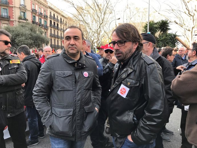 Els secretaris generals de CC.OO., Javier Pacheco, i d'UGT, Camil Ros