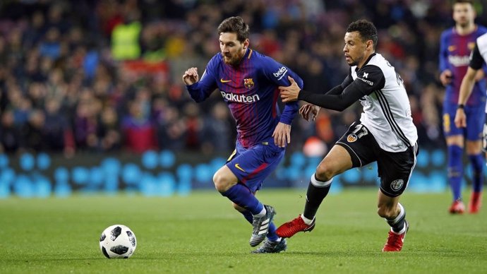 Messi (Barcelona) y Coquelin (Valencia) 